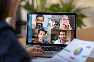 people using video conference